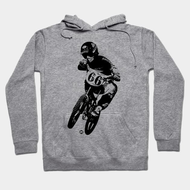 Keeping it low BMX jump Hoodie by CaraMia Vintage